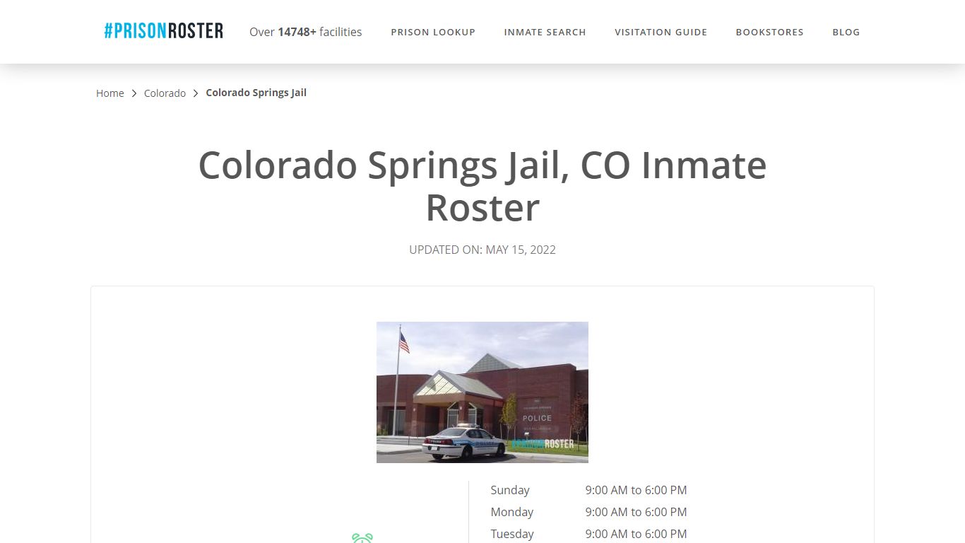 Colorado Springs Jail, CO Inmate Roster - Prisonroster